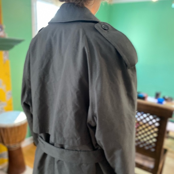 Dark Oversized Trench Coat Weatherman size 40 - Picture 5 of 16